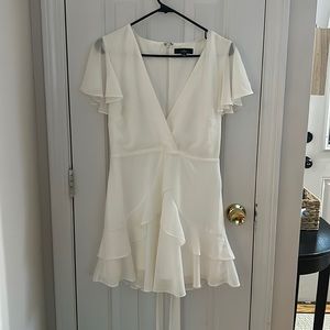White, short, ruffle, Lulus dress